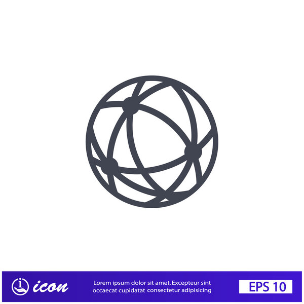 Пиктограф контура земного шара
