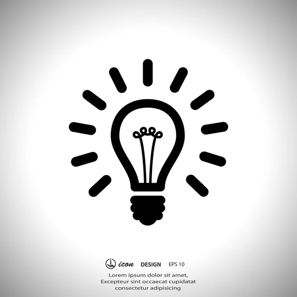 Pictograph of light bulb — Stock Vector