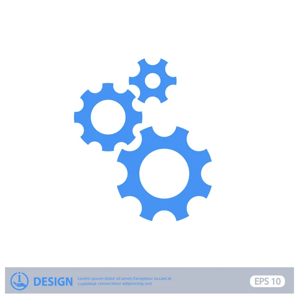 Pictografía de ruedas dentadas — Archivo Imágenes Vectoriales
