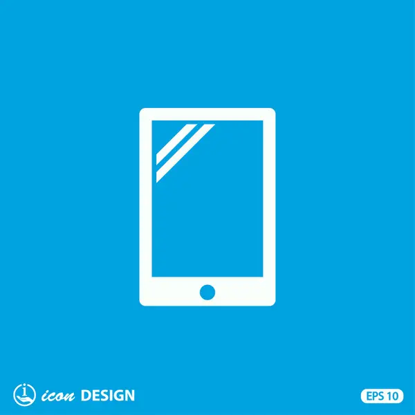 Pictografía del icono de la tableta — Archivo Imágenes Vectoriales