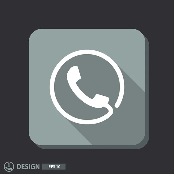 Pictograph of phone icon — Stock Vector