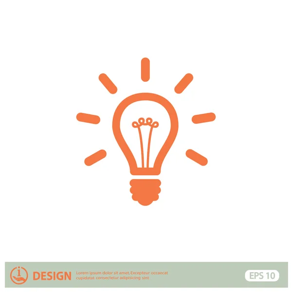 Pictograph of light bulb — Stock Vector