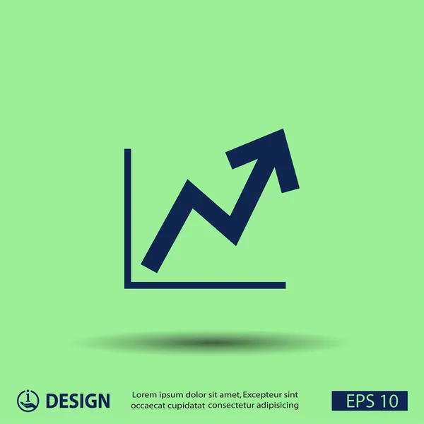 Pictograph Graph med pil — Stock vektor