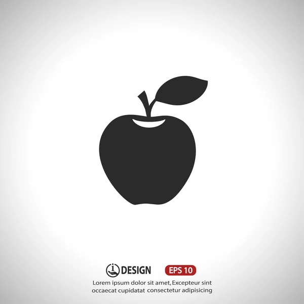 Pictograph of apple icon — Stock Vector