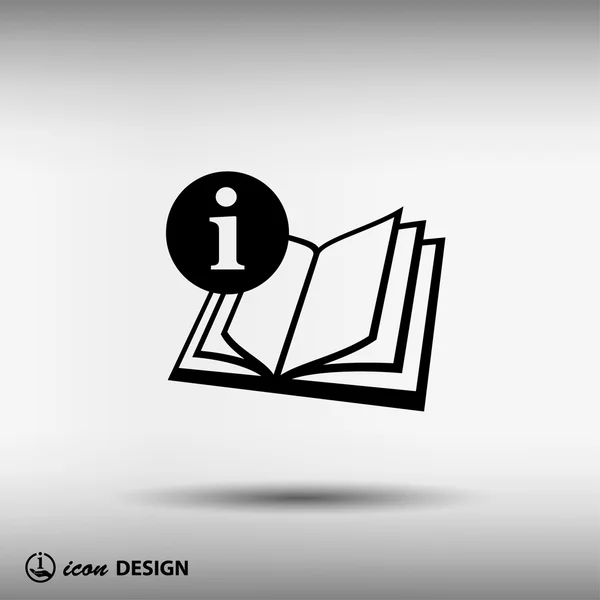 Pictografía del icono del libro — Vector de stock