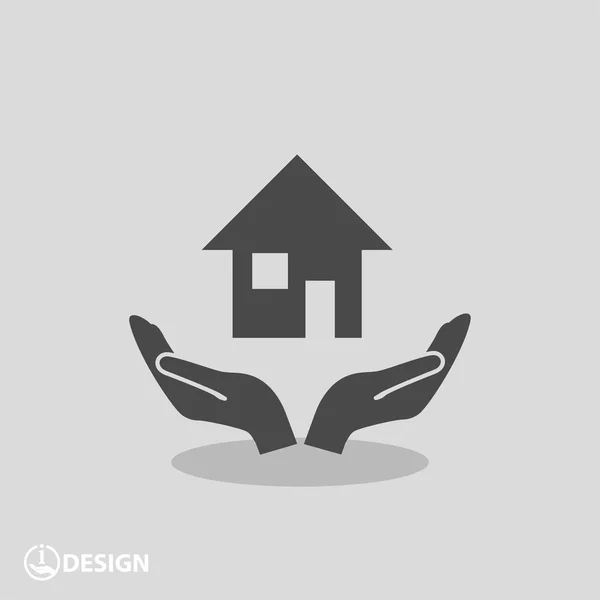 Pictograph of home icon — Stock Vector