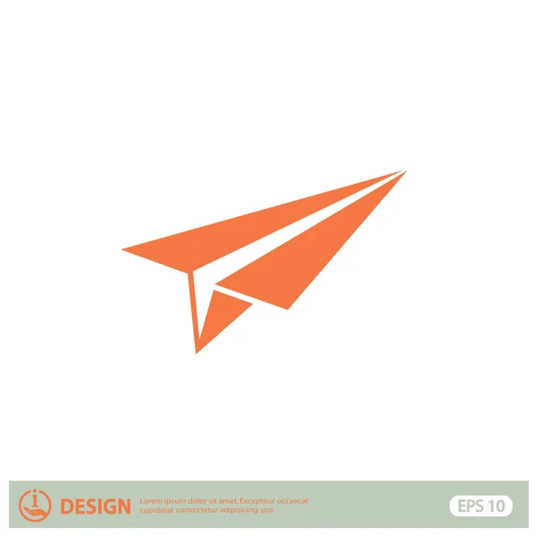 Pictografía de avión de papel — Vector de stock