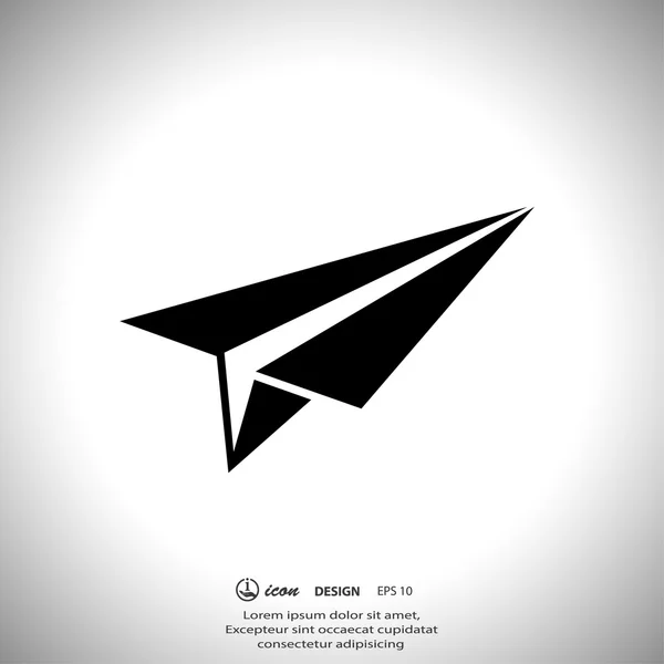 Ikony Symbols samolot papieru — Wektor stockowy