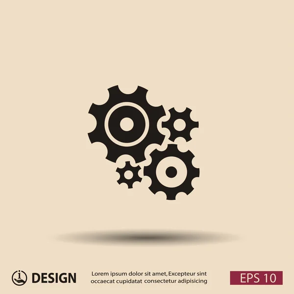 Pictogramme de l'icône des engrenages — Image vectorielle