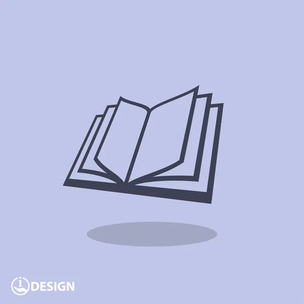 Pictografía de libro abierto — Vector de stock