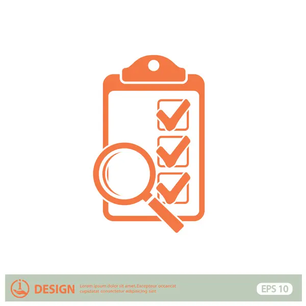 Pictograph of checklist with checkmark — Stock Vector