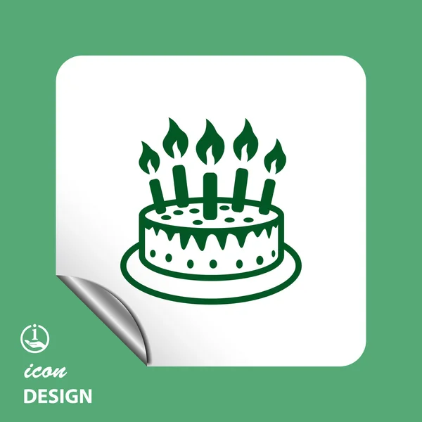 Pictograph of cake icon — Stock Vector