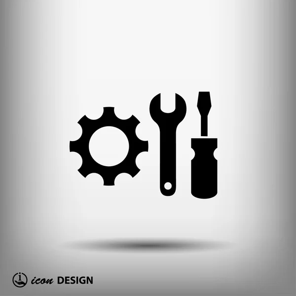 Pictograph of gears icon — Stock Vector