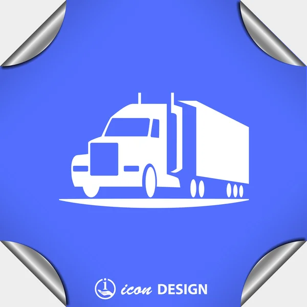 Pictograph of truck car — Stock Vector