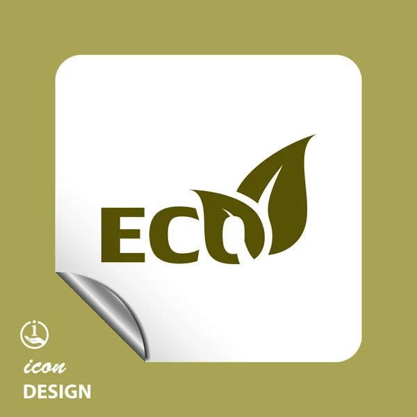 Pictograph of eco icon — Stock Vector