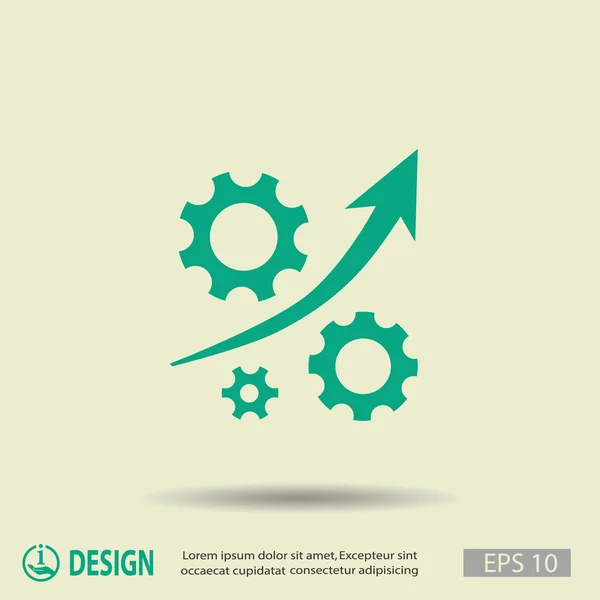 Pictograma do ícone de engrenagens —  Vetores de Stock