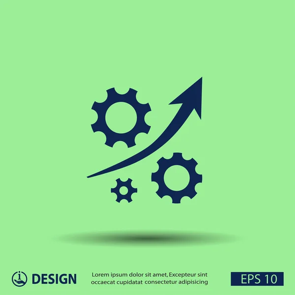 Pictograph van gears pictogram — Stockvector