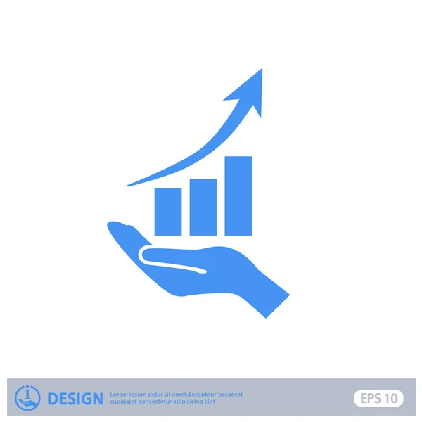 Pictograph of graph icon — Stock Vector