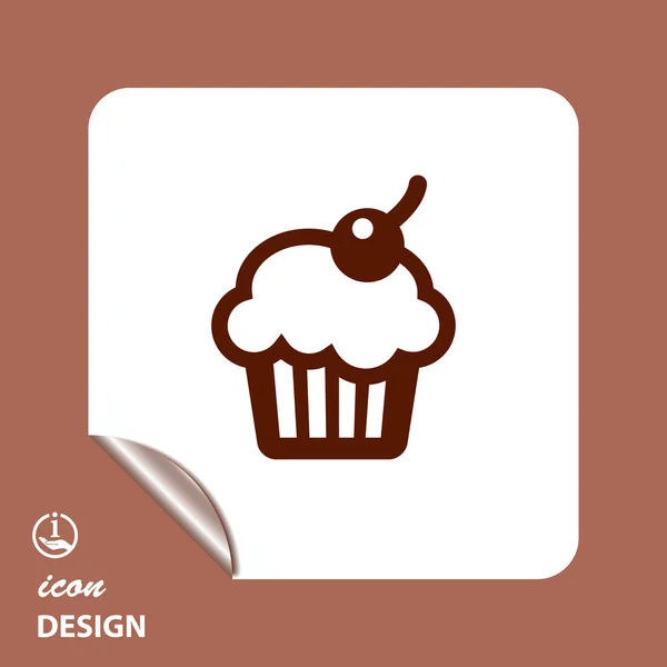 Pictografía del icono de la torta — Vector de stock