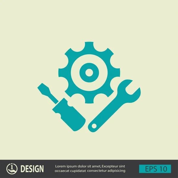 Pictograph van gears pictogram — Stockvector