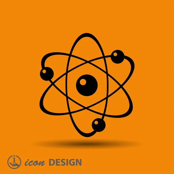 Pictograph of atom icon — Stock Vector