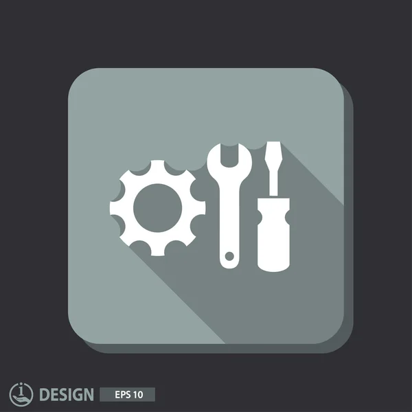 Pictograph van gears pictogram — Stockvector