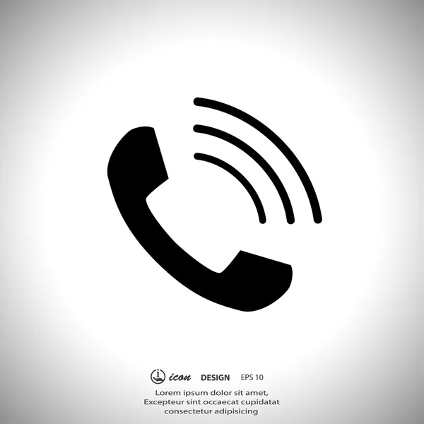 Pictograph of phone icon — Stock Vector