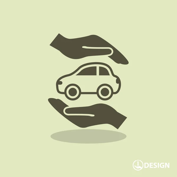 Pictograph of car icon — Stock Vector