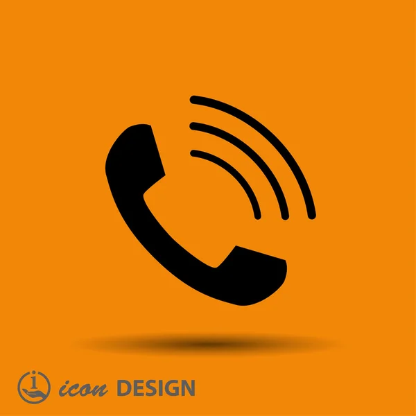 Pictograph of phone icon — Stock Vector