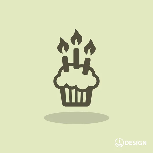 Pictografía del icono de la torta — Vector de stock