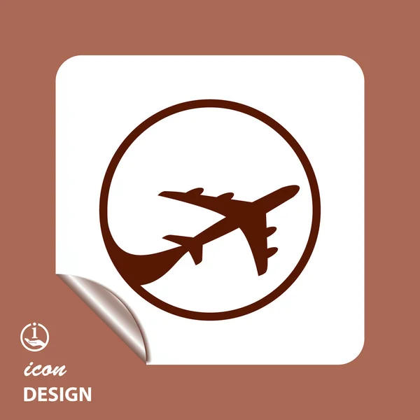 Ikona ikony letadlo — Stockový vektor