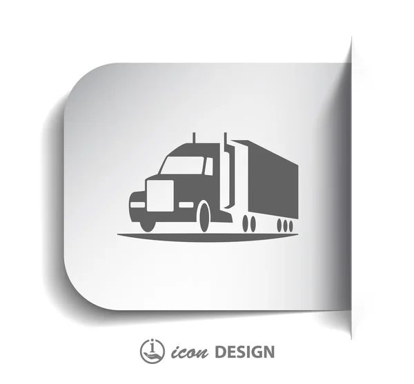 Pictograph of truck car — Stock Vector