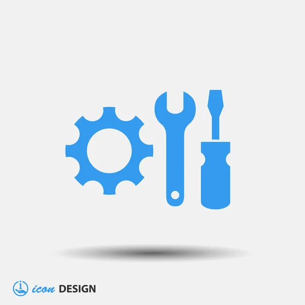 Pictograph of gears icon — Stock Vector