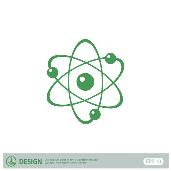 Pictograph of atom icon — Stock Vector