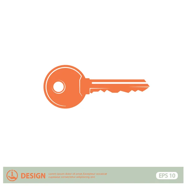 Eenvoudige pictograph van sleutel — Stockvector