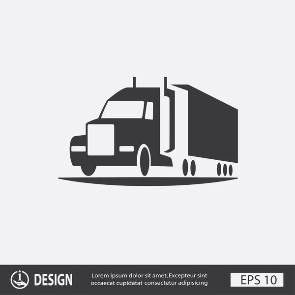 Pictograph of truck car — Stock Vector