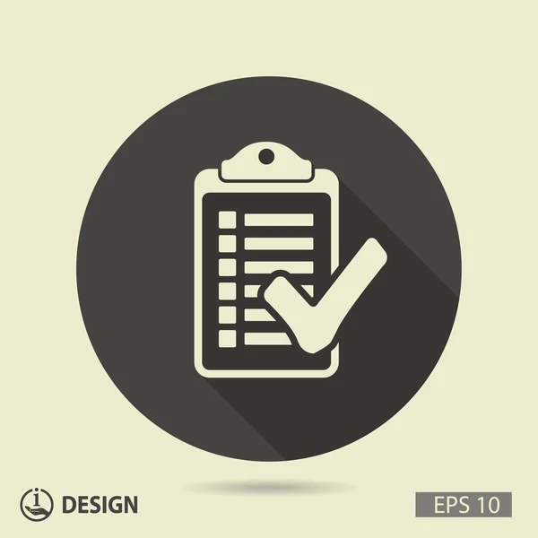 Pictografía del icono de la lista de verificación — Archivo Imágenes Vectoriales