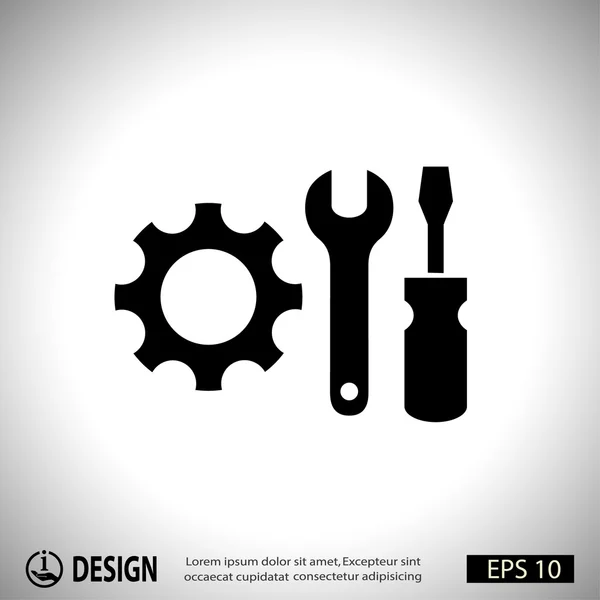 Pictograph van vistuig en gereedschap — Stockvector