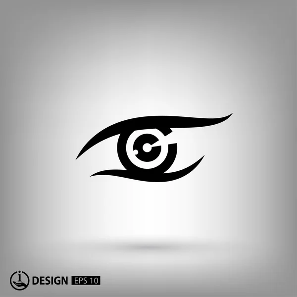 Pictograph of eye icon — Stock Vector