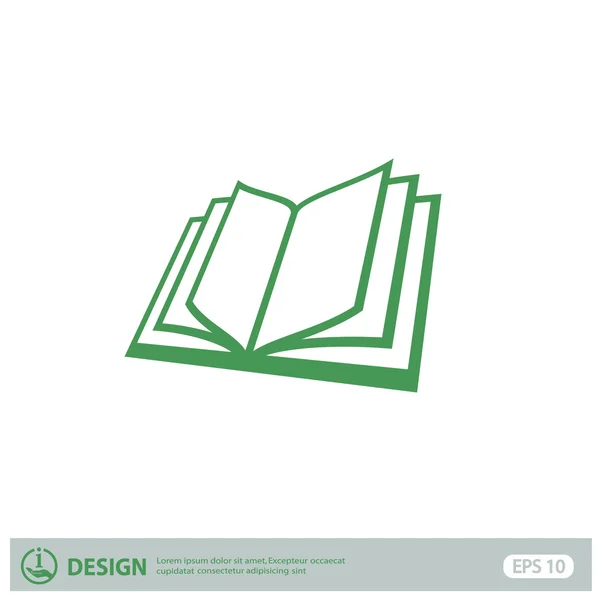 Pictografía de libro abierto — Vector de stock