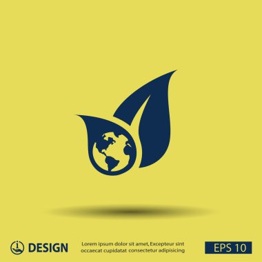 Eko işareti yaprakları ile