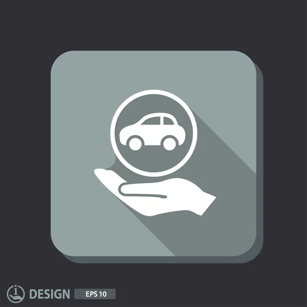 Pictografía del icono del coche — Vector de stock