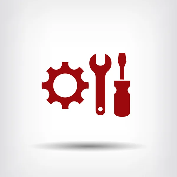 Pictograph of gears icon — Stock Vector