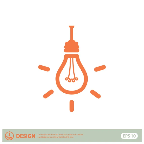 Pictograph of light bulb — Stock Vector