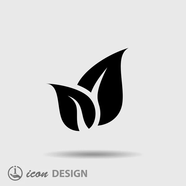 Bladeren, eco-pictogram — Stockvector