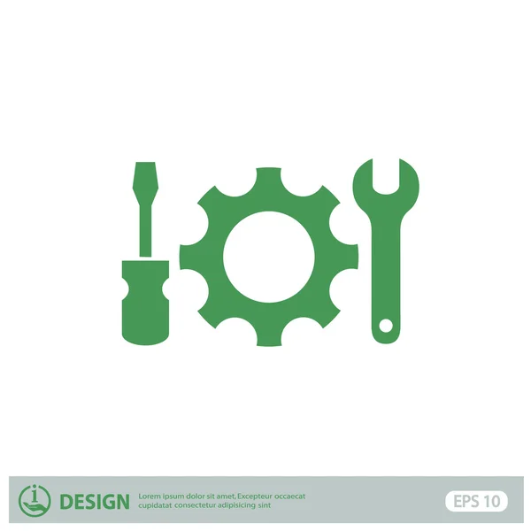 Pictogramme des outils d'engrenage — Image vectorielle