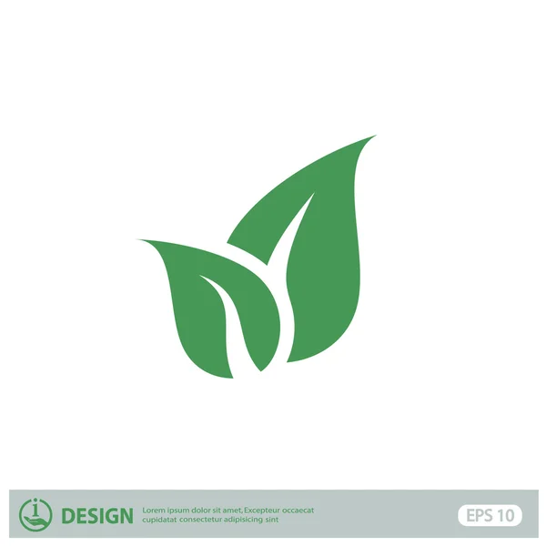 Folhas, ícone ecológico — Vetor de Stock