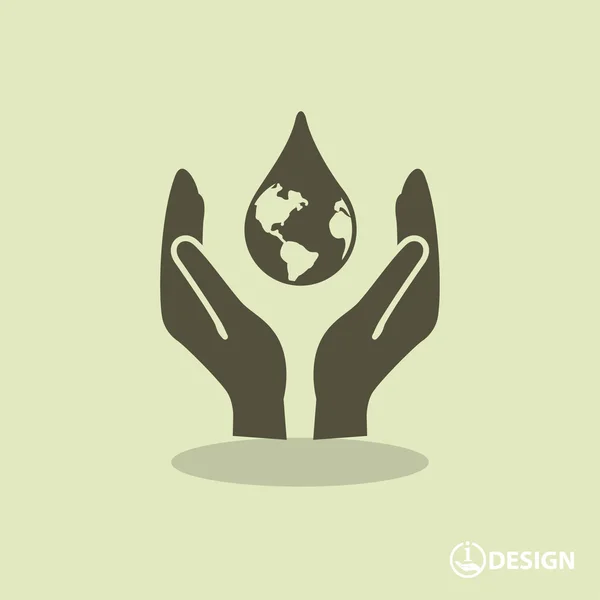 Pictograph van eco-pictogram — Stockvector