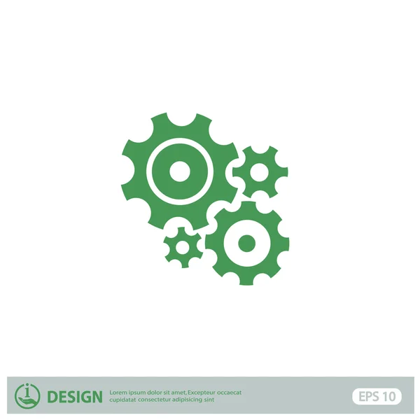 Pictograph of gears icon — Stock Vector