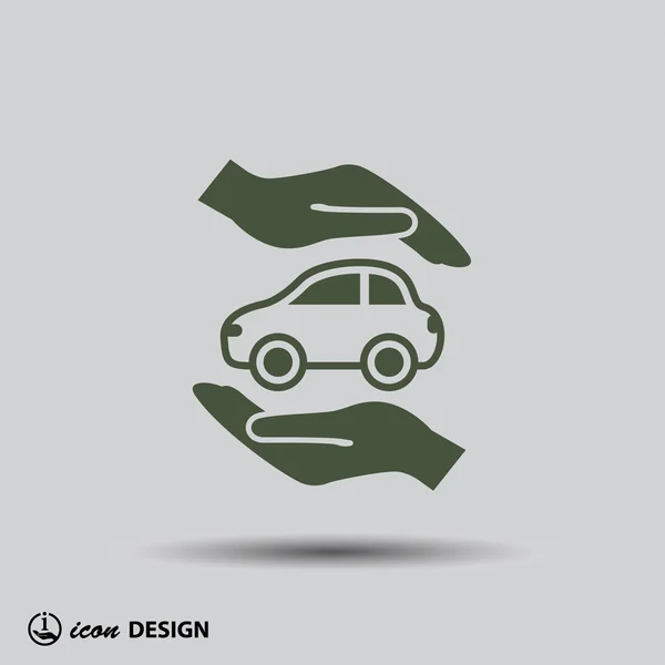 Pictografía del icono del coche — Vector de stock